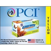 PCI Brand Remanufactured Epson 702xl T702xl420-s High Yield Yellow Ink Cartridge For Epson Workforce Pro Wf-3720/pro Wf-3730/pro Wf-3733 Made In Usa (T702XL420-PCI)