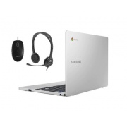 Samsung Cb 4/11.6in. 4/32gb W/ Logitech Wired Mouse And Headset (XE310XBA-KA1US-B100-H111-BDL)