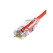 Unirise Clearfit Slim 28awg Cat6a Cable Red 25ft (CS6A-25F-RED)