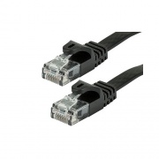 Monoprice Flexboot Flat Cat6 Ethernet Patch Cable - Snagless Rj45_ Flat_ 550mhz_ Utp_ Pure Bare Copper Wire_ 30awg_ 25ft_ Black (40888)