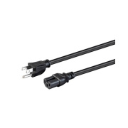 Monoprice Heavy Duty Power Cord - Nema 5-15p To Iec 60320 C15_ 14awg_ 15a/1875w_ Sjt_ 125v_ Black_ 10ft (40070)