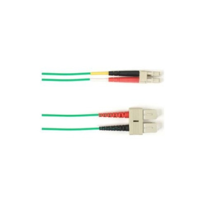 Black Box Om4 Mm Fo Patch Cable Duplx, Pvc, Green, Sclc (FOCMRM4-020M-SCLC-GN-002M-SCSC)