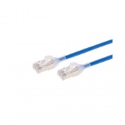 Monoprice Slimrun Cat6a Ethernet Patch Cable - Snagless_ Double Shielded_ Component Level_ Cm_ 30awg_ 7ft_ Blue (42977)