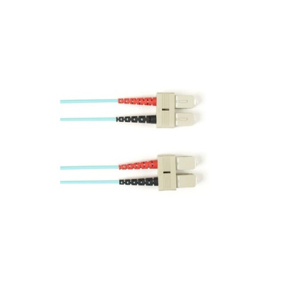 Black Box Sm Fo Patch Cable Duplx, Pvc, Aqua, Scsc (FOCMRSM-001M-SCSC-AQ)