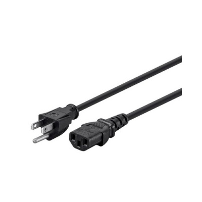Monoprice Power Cord - Nema 5-15p To Iec 60320 C13_ 14awg_ 15a/1875w_ 3-prong_ Black_ 6ft_ 6-pack (39789)