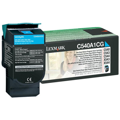 Lexmark Cyan Return Program Toner Cartridge for US Government (1,000 Yield) (TAA Compliant Version of C540A1CG) (LEXC540A4CG)