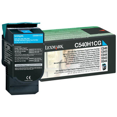 Lexmark High Yield Cyan Return Program Toner Cartridge for US Government (2,000 Yield) (TAA Compliant Version of C540H1CG) (LEXC540H4CG)