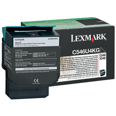 Lexmark Extra High Yield Black Return Program Toner Cartridge for US Government (8,000 Yield) (TAA Compliant Version of C546U1KG) (LEXC546U4KG)